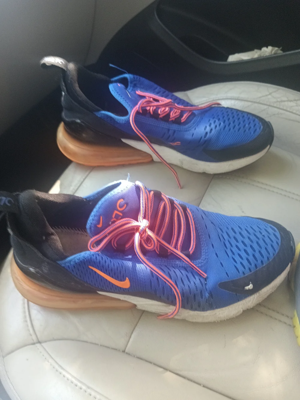 Nike Blue Running Sneakers with Coral Laces - Picture 3 of 5